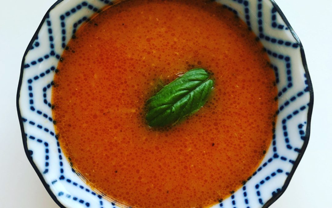 Tomato and Corn Soup with Fresh Basil – Recipe 86