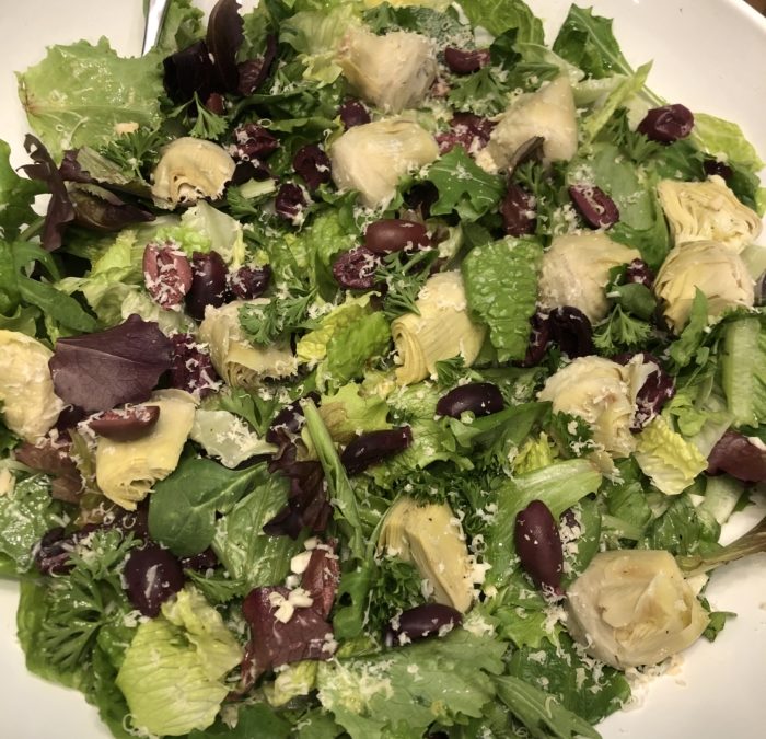 Green Salad with Artichokes and Olives – Recipe 9